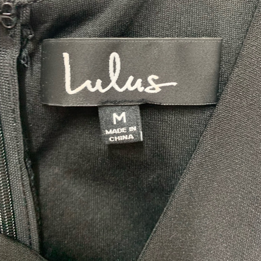 💛HP💛 Lulu’s Norma Black Skater Dress, Size M - Picture 7 of 10